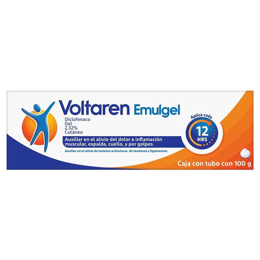 Voltaren Gel Cutáneo, Diclofenaco 2,32%, Reduce la Hinchazón e Inflamación, 100g