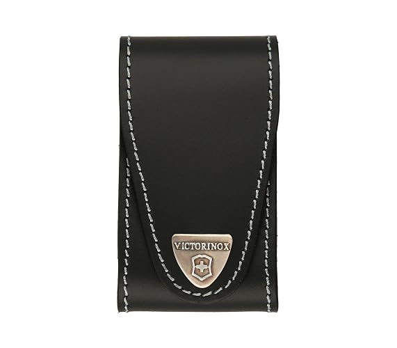 Victorinox Funda de Piel, 100 mm, Negra