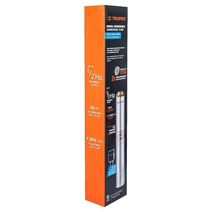 Truper BOS-1/2LM2, Bomba sumergible tipo bala para agua limpia 1/2 HP