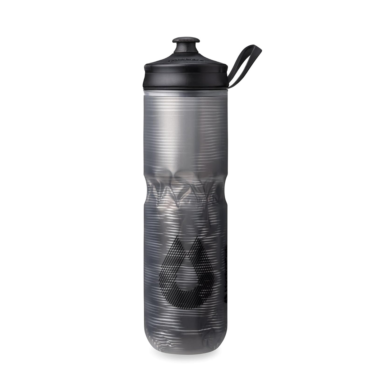 HydraPak Botella Polar Aislada para Deporte - Pulse Black - 24oz - 700ml