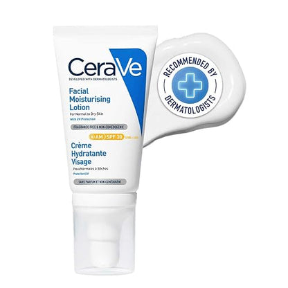 Cerave Loción Hidratante de Rostro Fps30 |52ml| Hidratante Facial Diario con Protector Solar