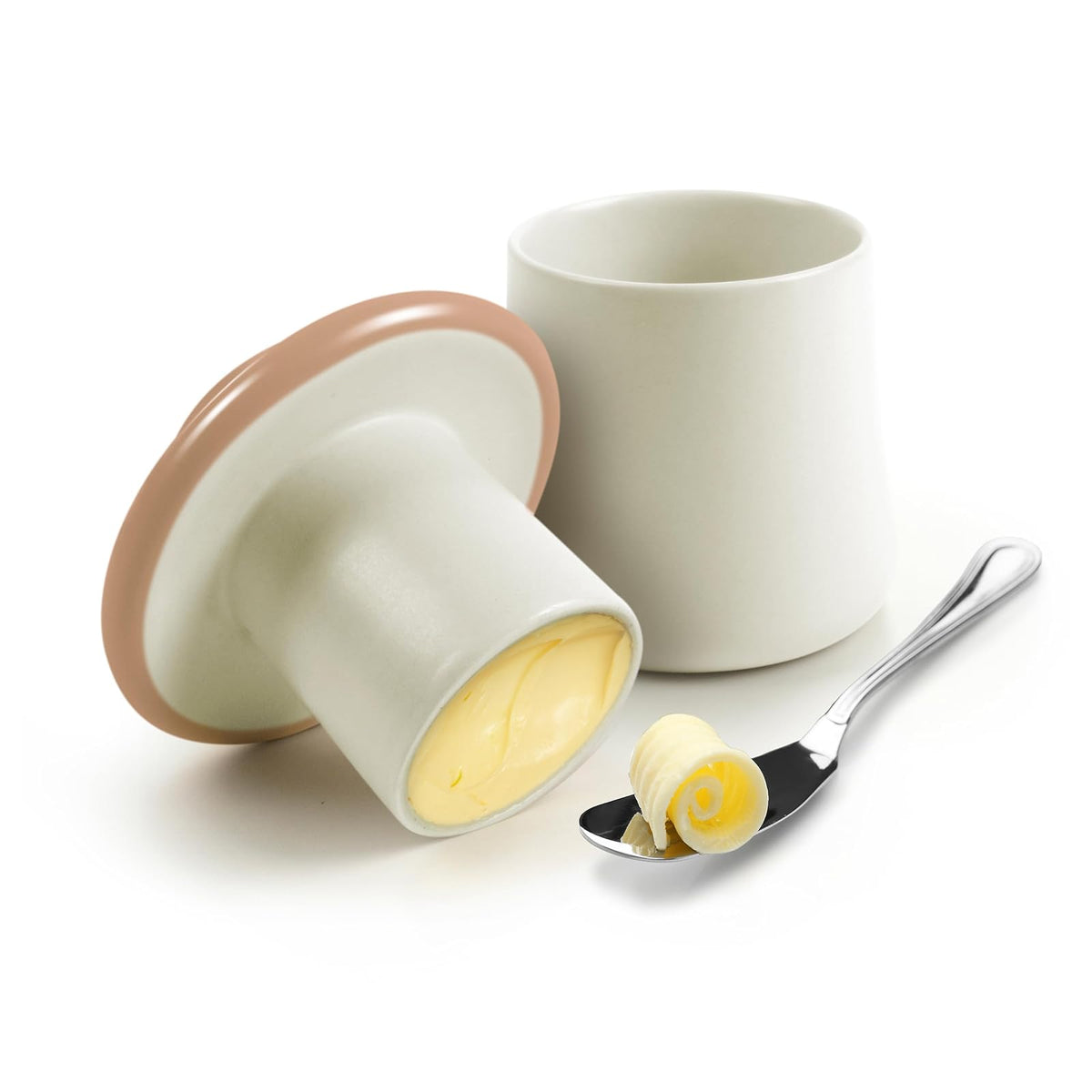 Fred FORAGE - Recipiente de almacenamiento de mantequilla de hongos, accesorio de cocina único para almacenar y servir mantequilla, diseño divertido y funcional