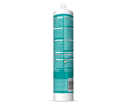 Sista FT101 Sellador Acrílico Elástico para Juntas, Consistencia Tixotrópica, Curado por Humedad Ambiental, para Concreto y Aluminio, Blanco, 1 x 280 ml