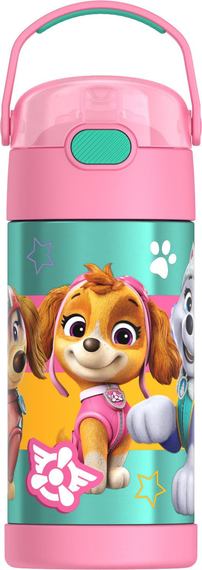 THERMOS FUNTAINER - Botella de acero inoxidable para niños, diseño de Patrulla Canina