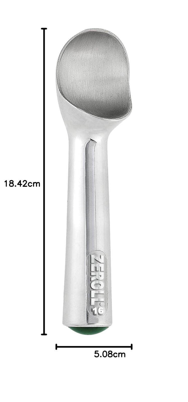 Zeroll 1016 - Cuchara para helado con mango conductor de calor relleno de líquido único, diseño sencillo de una pieza, aluminio de fácil liberación, 32 cucharas por galón, fabricado en Estados Unidos