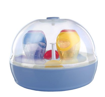 Nuby Esterilizador de Vapor para Microondas | Esteriliza Biberones, Tetinas y Accesorios de Bebé | Capacidad para 4 Biberones | Elimina Bacterias con Calor de Vapor | Libre de BPA