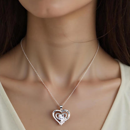 XYPHIELLE Collar de Corazón Blanco para Mujer, Cadena de Acero Inoxidable, Dije Minimalista de Color Blanco, Regalo para Novia Esposa, Ideal para San Valentín Aniversario
