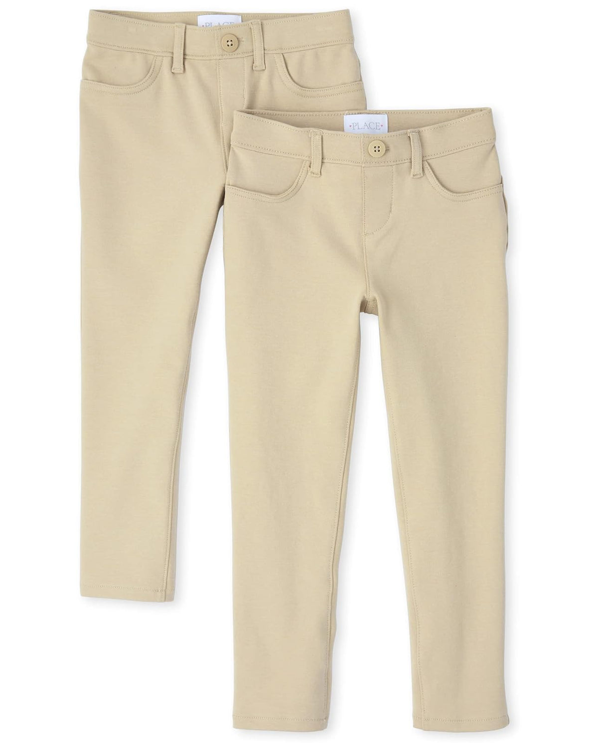 The Children's Place Jeggings de Punto para Niña, Paquete de 2 - 5 Slim - Sandy 2 unidades