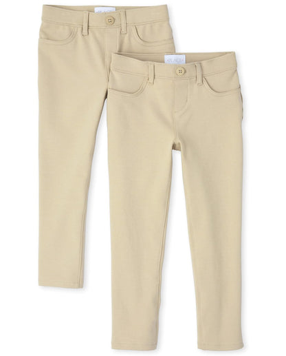 The Children's Place Jeggings de Punto para Niña, Paquete de 2 - 5 Slim - Sandy 2 unidades