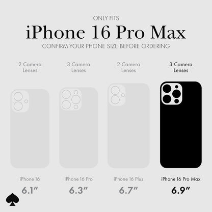 Kate Spade New York - Funda para iPhone 16 Pro MAX, diseño de Rayas de Coral Rosa