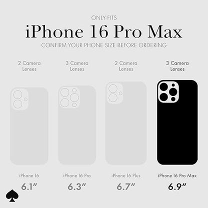 Kate Spade New York Funda para iPhone 16 Pro MAX, Compatible con MagSafe, Wavy Nightfall