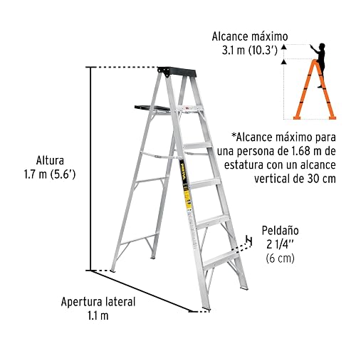 Pretul EST-35P, Escalera de Tijera Tipo III 5 escalones y Bandeja