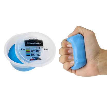 CanDo Theraputty Masilla Terapéutica Antimicrobiana para Manos - 59.14ml (2oz) - azul (Blue: Firm)