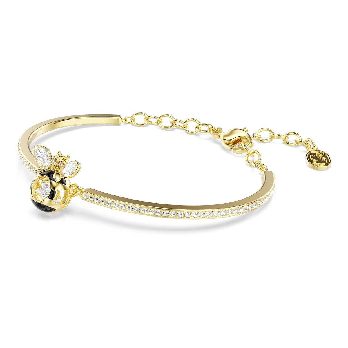Pulsera Swarovski Idyllia, cortes mixtos, abeja, multicolor, oro-tSwarovski chapado en uno