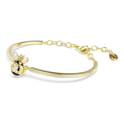Pulsera Swarovski Idyllia, cortes mixtos, abeja, multicolor, oro-tSwarovski chapado en uno