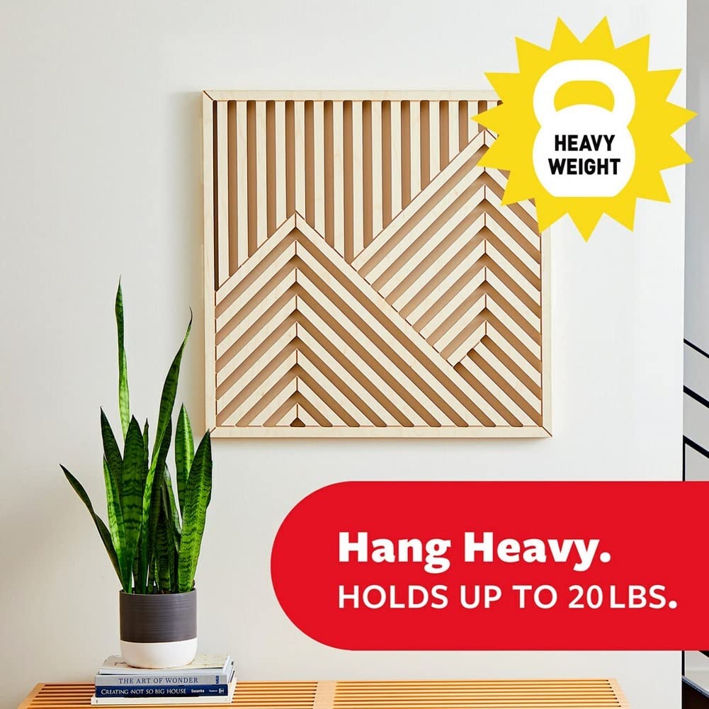 Command - Tiras para colgar fotos XL de 20 libras, 10 pares (20 tiras de mando), sin daños, para colgar fotos, resistente, ideal para decoración del hogar, calcomanía negro