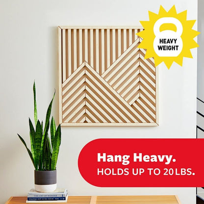 Command - Tiras para colgar fotos XL de 20 libras, 10 pares (20 tiras de mando), sin daños, para colgar fotos, resistente, ideal para decoración del hogar, calcomanía negro