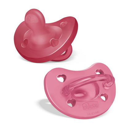 Chicco PhysioForma Chupón de Silicona 6-16 Meses, 2 Piezas - 16-36 meses - Rosa