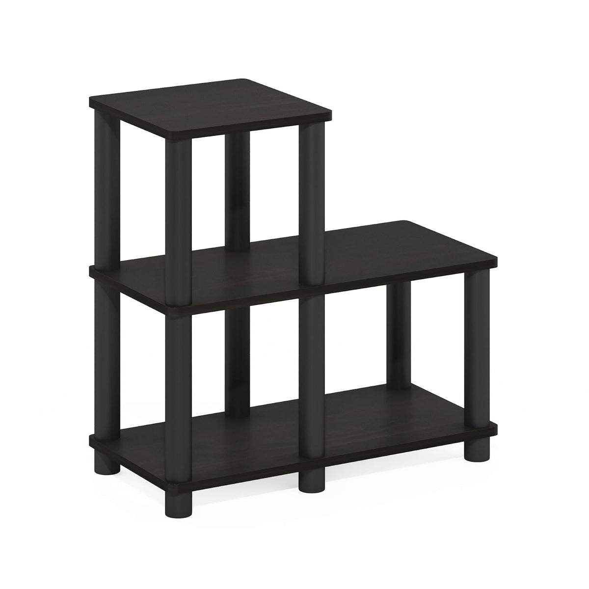 Furinno 14032EX/BK Turn-N-Tube Accent Decorative Shelf, Espresso/Black