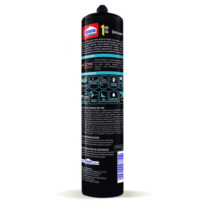 Resistol Uno Para Todo Universal, Adhesivo Sellador, Excelente Poder de Pegado y Sellado, Tecnología Flextec, Funcional para Reparación, Bricolaje y Montaje, 1x390g