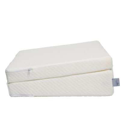 Memory Foam Baby | Colchón de Cuna de Bebé Antireflujo de Viaje Plegable - Firmeza Media - Blanco - 102 x 71 x 12 cm - Hecho de Espuma de Poliuretano