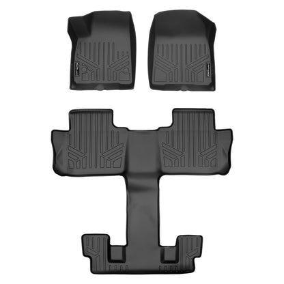 SMARTLINER Juego de Alfombrillas de 3 Filas de Ajuste Personalizado Compatible con Cadillac XT6 2020-2025