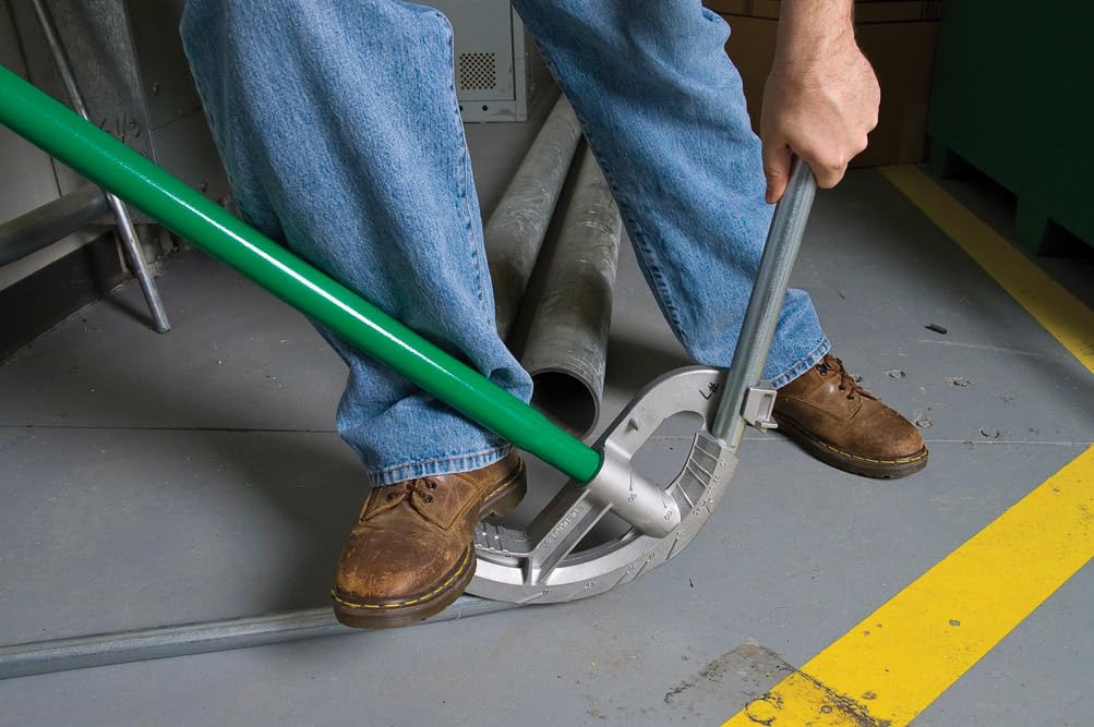 Cabezal de curvadora manual de aluminio con mango para EMT de 1 in, rígido/IMC de 3/4"
