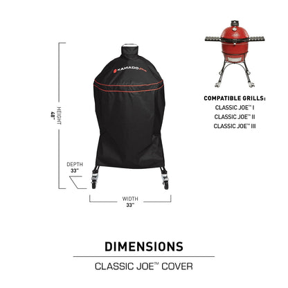 KamadoJoe KJ-GC23BWFS Updated Classic Grill Cover, Black