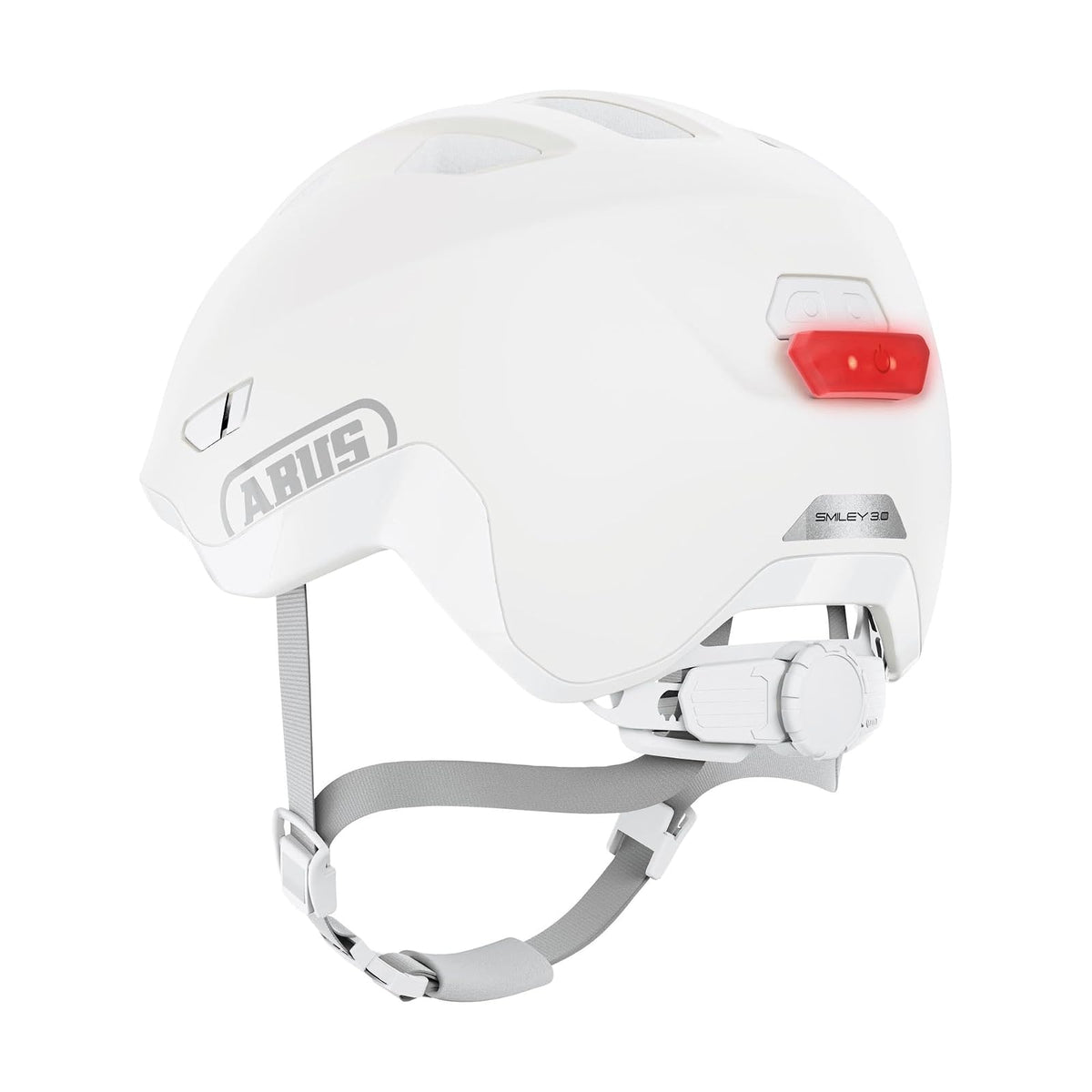 ABUS Kinderhelm Smiley 3.0 Ace LED - Fahrradhelm mit Licht