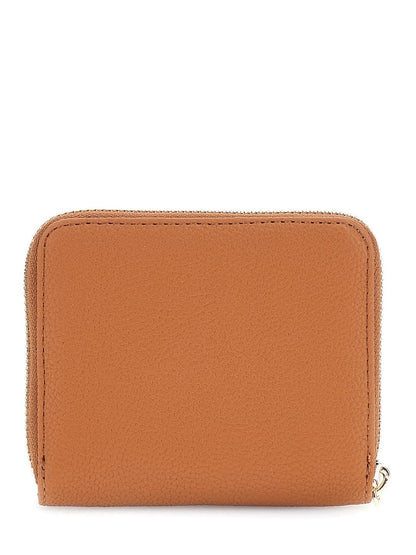 GUESS CARTERA LAUREL II SLG SMALL ZIP AROUND COLOR CAFÉ MEDIO