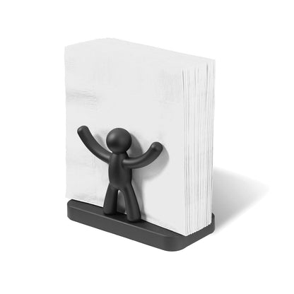 Umbra Buddy Toallero de Papel de Metal y Polipropileno - Negro - Servilletero