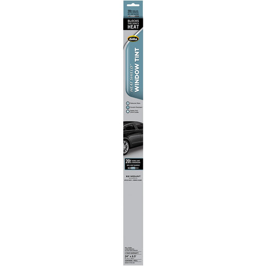 Gila VLT - Tinte para Ventanas de Automóvil Resistente a los arañazos, Negro (20% Limo Black), 24" x 6'