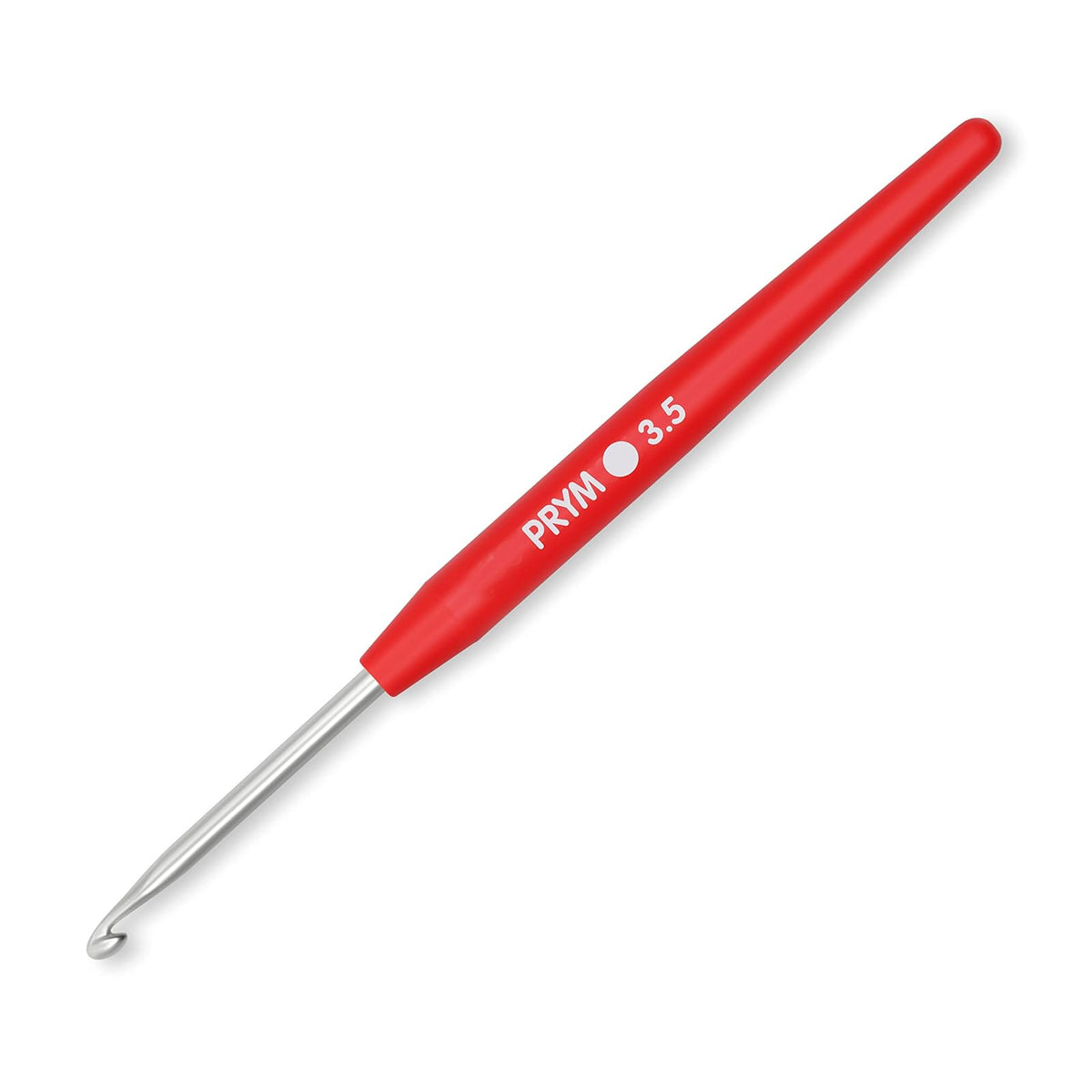 Prym - Juego de ganchos de ganchillo de aluminio de agarre suave, 2-6 mm, multicolor, 8 unidades