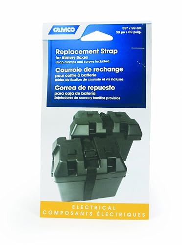 Camco 55364 - Correa de Repuesto para Caja de batería, Color Negro