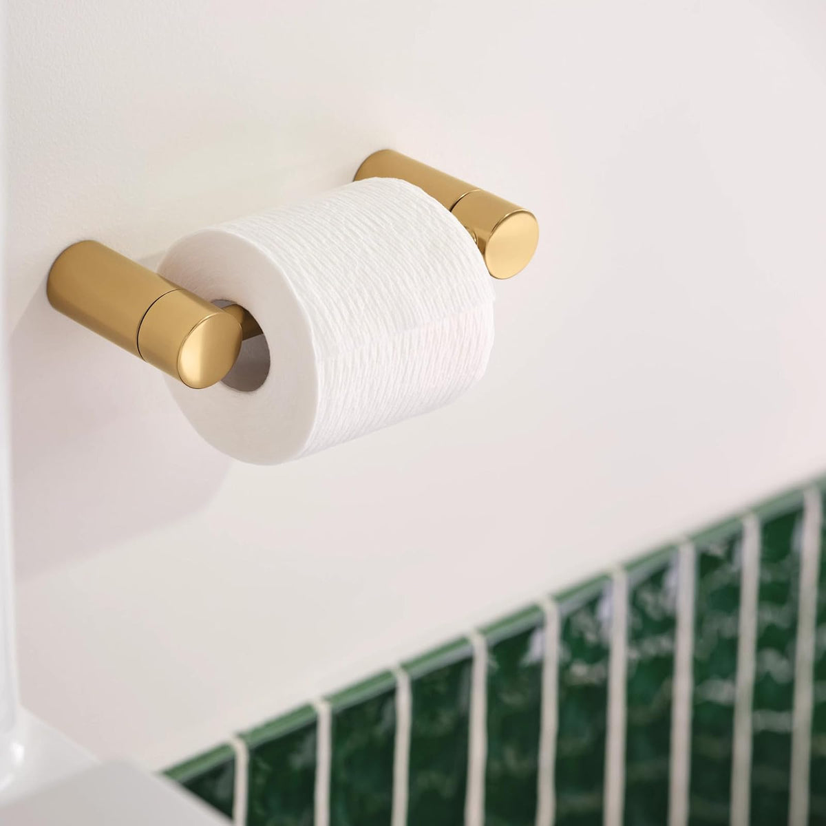 Moen Align YB0408BG - Soporte de Papel higiénico Giratorio de Oro Cepillado para baño