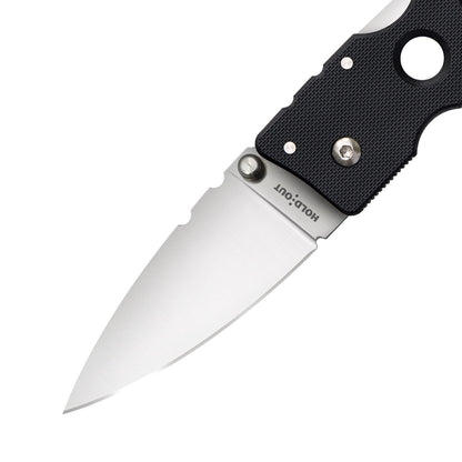 Cold Steel Hold out 3 Pulgadas S35VN Hoja Lisa de 4 Pulgadas con Mango G-10 de Bolsillo para Llevar Diario Cuchillo Plegable con Bloqueo de Triple Anuncio, Clip de Bolsillo