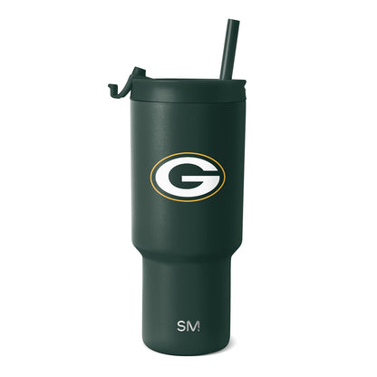 Simple Modern Termo de 30 Onzas con Tapa Abatible y Popote - MERCANCÍAS - Green Bay Packers