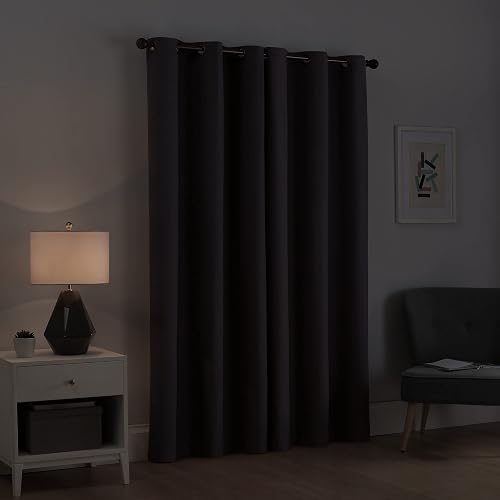 Eclipse Cortina térmica Opaca de Microfibra con Ojales para Ventana de recámara (1 Panel), 42 x 63 Pulgadas, Pavo Real