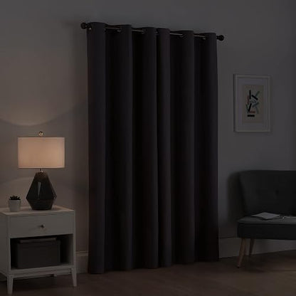 Eclipse Cortina térmica Opaca de Microfibra con Ojales para Ventana de recámara (1 Panel), 42 x 63 Pulgadas, Pavo Real