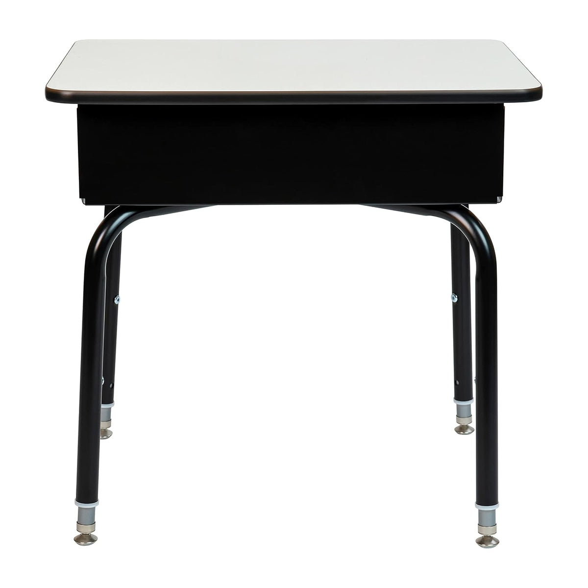 Flash Furniture Billie - computadora Abierto para Estudiantes para aulas o Aprendizaje Remoto, computadora Escolar Ajustable en Altura con Caja de Libros de Metal, Gris/Negro