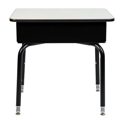 Flash Furniture Billie - computadora Abierto para Estudiantes para aulas o Aprendizaje Remoto, computadora Escolar Ajustable en Altura con Caja de Libros de Metal, Gris/Negro