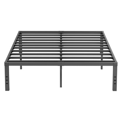 ZIYOO Marco de Cama de Plataforma de Acero Resistente, Antideslizante, sin Somier, Negro - King - 18 pulgadas