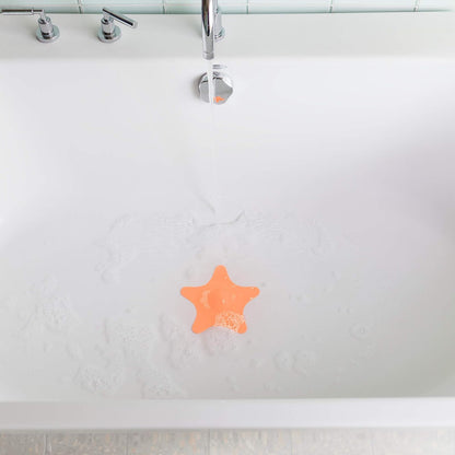 Boon Star - Funda de drenaje para tina y fregadero para niños pequeños, forma de estrella de mar, tapón de baño fácil de limpiar, esencial para el baño del bebé