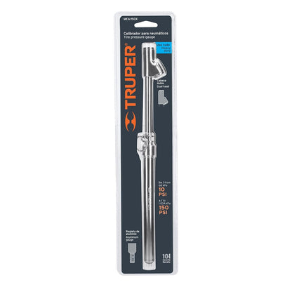 Truper MEA-150X, Medidor de aire, 150 lbs, cabeza doble