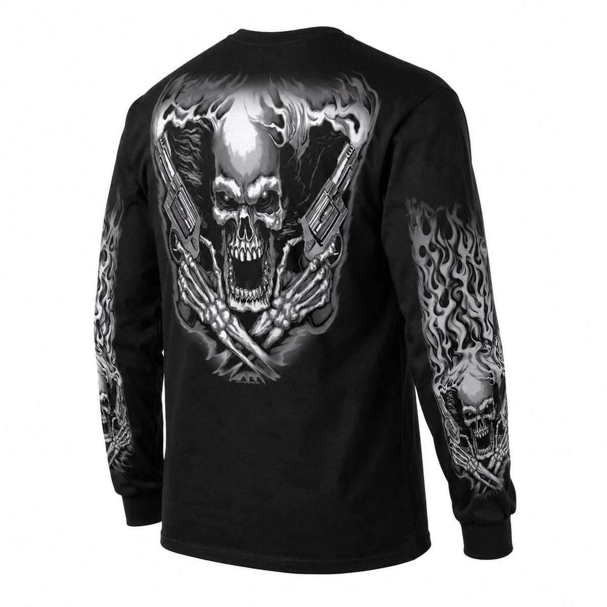 Hot Leathers Motocicleta GMD2076 - Camisa de Manga Larga para Hombre, Color Negro, Talla 3XL de EE. UU