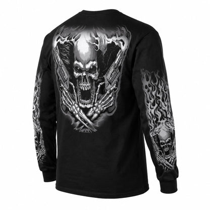 Hot Leathers Motocicleta GMD2076 - Camisa de Manga Larga para Hombre, Color Negro, Talla 3XL de EE. UU