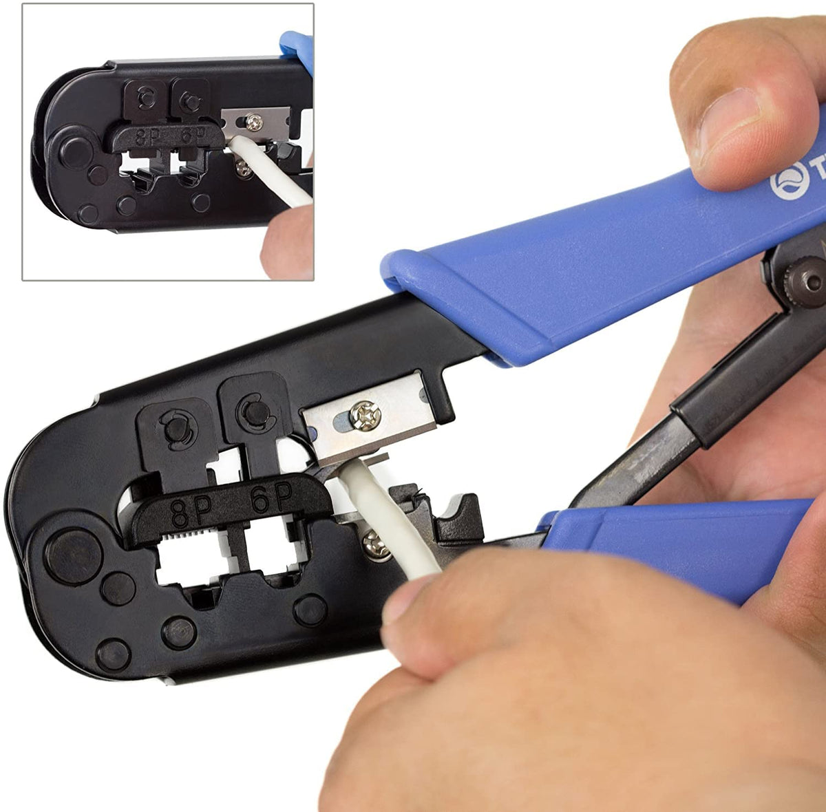 TRENDnet 8P/RJ-45 and 6P/RJ-12, RJ-11 Pinza Crimpadora