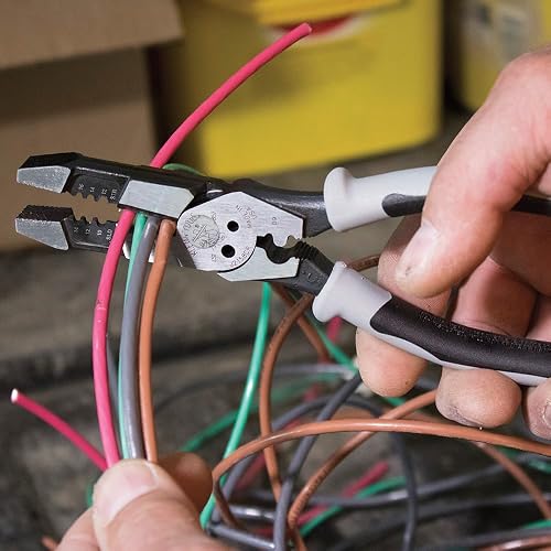 KLEIN TOOLS J215-8CR | Pinzas Híbridas | Alta Palanca | Pelacables