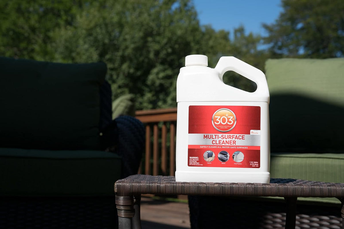 303 Products Limpiador de Superficies múltiples – Limpia de Forma Segura Todas Las Superficies seguras para el Agua, Incluyendo Todo Tipo de Tela y Vinilo, enjuagues sin residuos, Recomendado por el