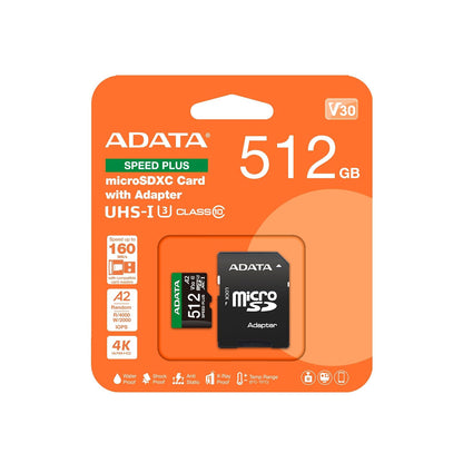 ADATA Micro SD Premier Pro SDXC 128GB V30 UD512GUI3V30A2SP-RA1